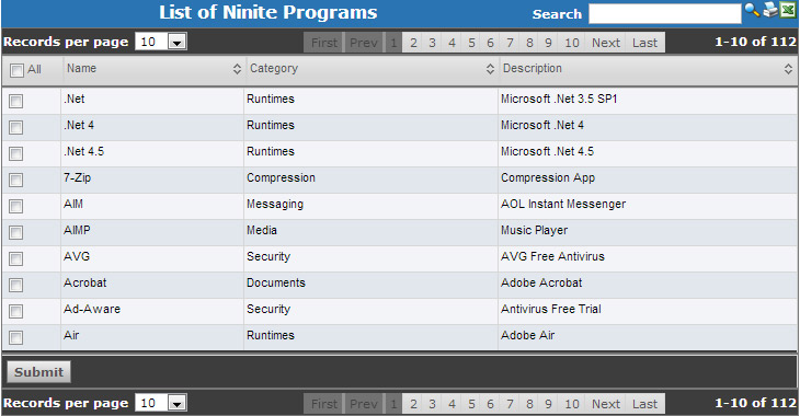 ninite applications list